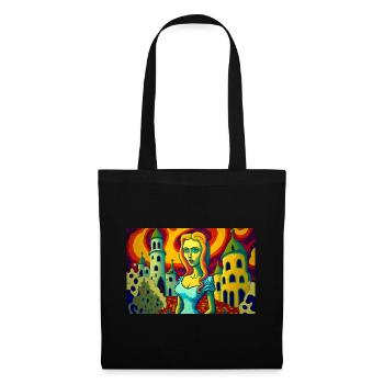 Woman in Antoni Gaudi's dream world - Tote Bag - black - Front
