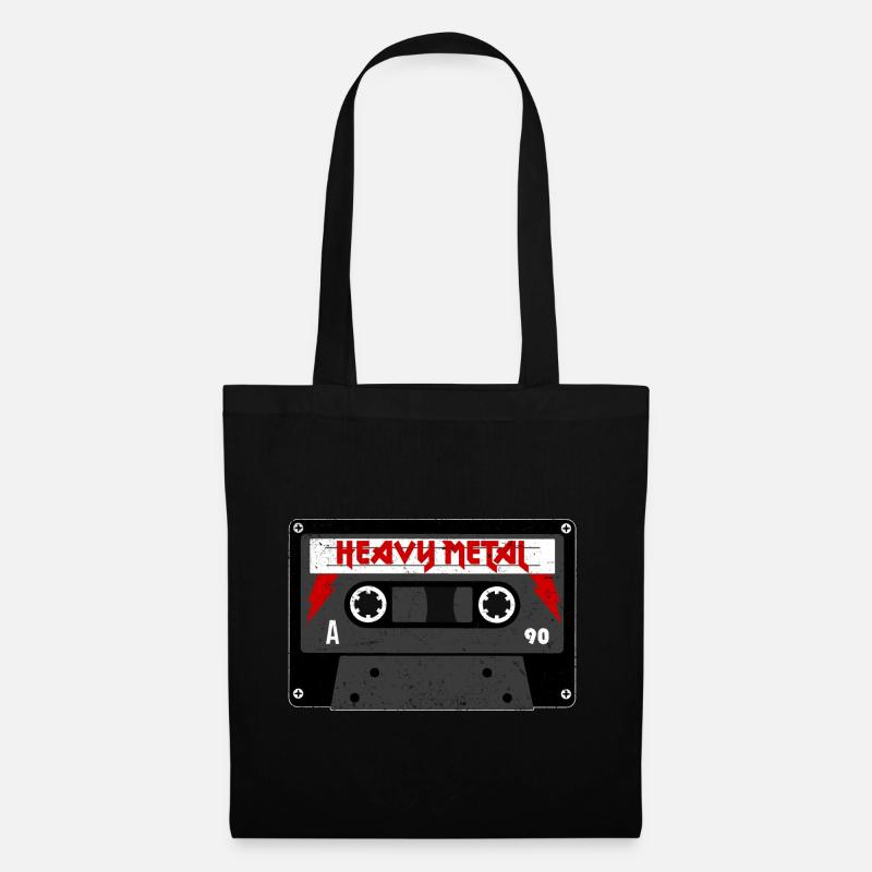 Heavy Metal Kassette - Oldschool - Stoffbeutel - Schwarz