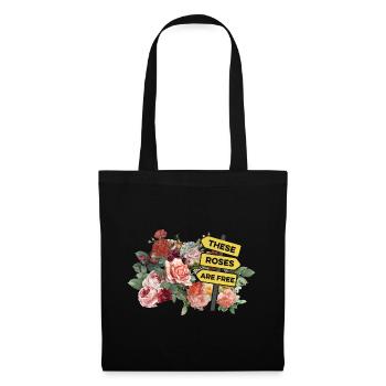 These Roses Are Free Florist Plants Botanical Flow - Stoffbeutel - Schwarz - Vorne