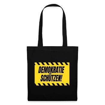 Demokratie schützen! - Stoffbeutel - Schwarz - Vorne