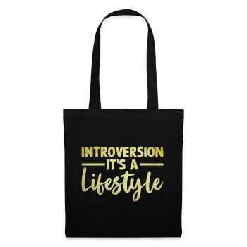 Introversion C’est un dicton de style de vie pour - Sac en tissu - noir - Devant