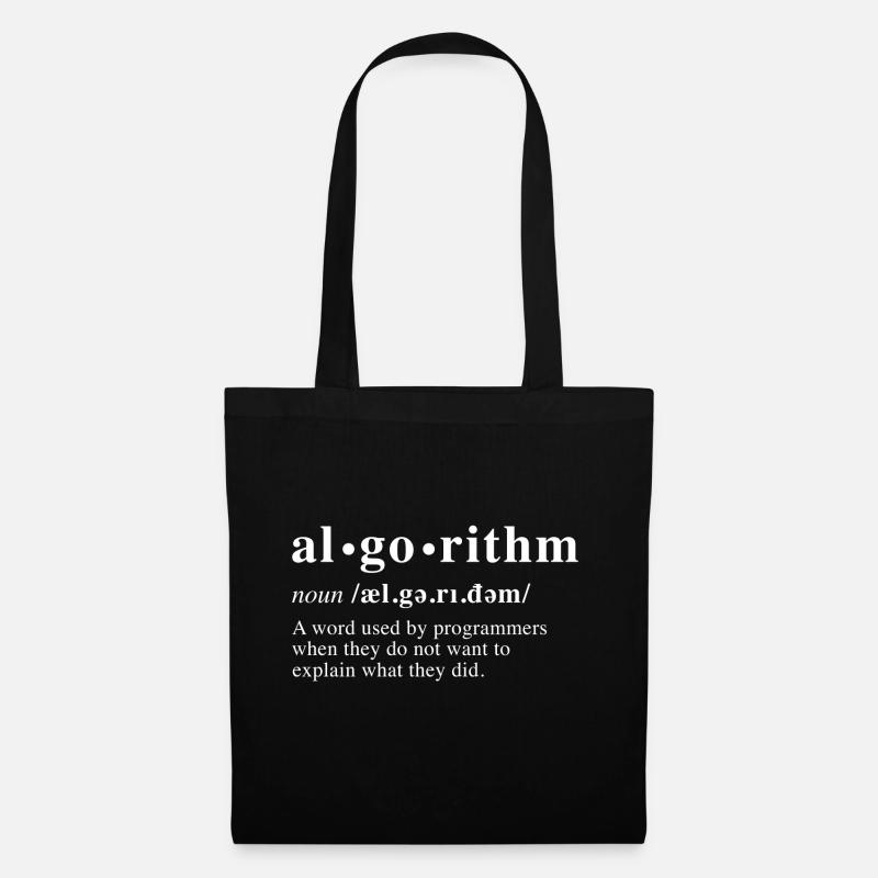 Algorithmus-Wörterbuch - Stoffbeutel - Schwarz