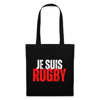 Je Suis Rugby cadeau humour rugby - Sac en tissu - noir - Devant
