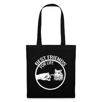 Hamster meilleurs amis pour le cadeau de la vie - Sac en tissu - noir - Devant