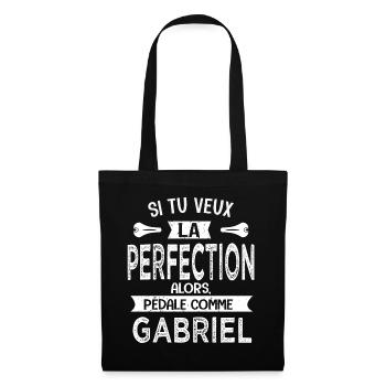 Gabriel si tu veux la perfection à vélo cycliste - Sac en tissu - noir - Devant
