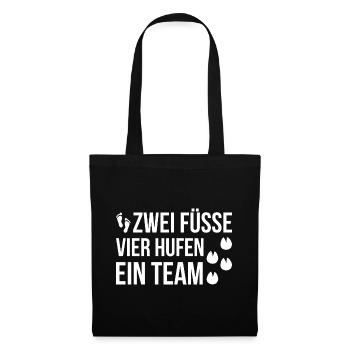 Pferd Noriker Pferde - Stoffbeutel - Schwarz - Vorne
