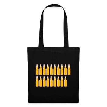 19 Bierflaschen - Bier - 19 Jahre - 19. Geburtstag - Stoffbeutel - Schwarz - Vorne