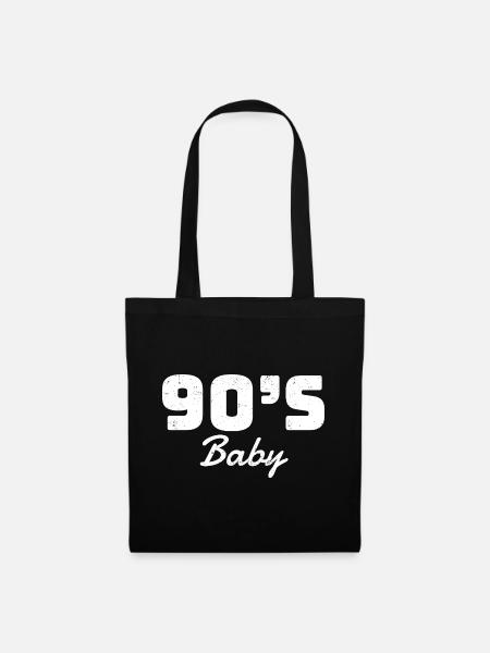 90er Jahre - Stoffbeutel - Schwarz