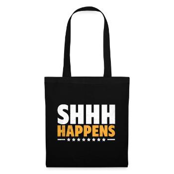 Chut, il arrive des dictons pour les introvertis - Sac en tissu - noir - Devant
