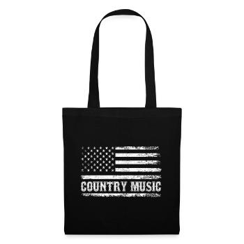 Country Music American Flag Song Lover USA Patriot - Tote Bag - black - Front