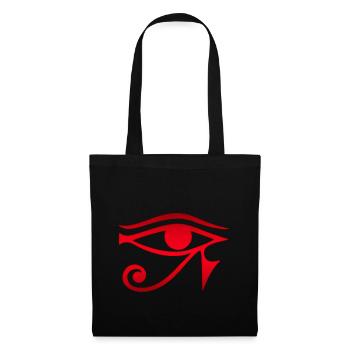 Horus Oeil Symbole Magique Signe porte-bonheur - Sac en tissu - noir - Devant