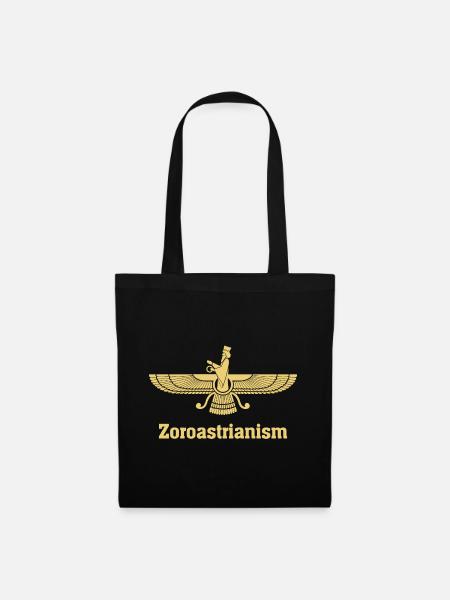 Zoroastrianism Geschenk Faravahar Zarathustra - Stoffbeutel - Schwarz