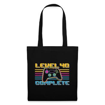 40 Birthday Level 40 Complete 40 Years Gamer - Tote Bag - black - Front