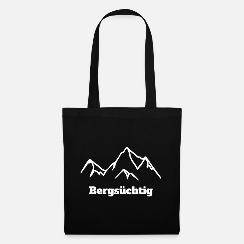 schöne Berge, wunderbare Gipfel, bergsüchtig - Stoffbeutel - Schwarz