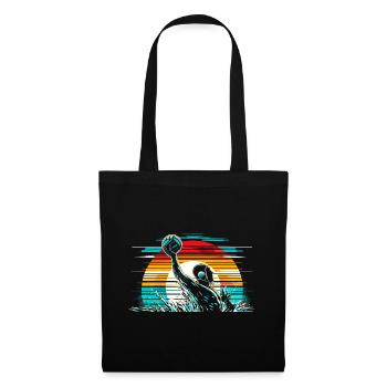Joueur de water-polo rétro Sports de polo aquatique - Sac en tissu - noir - Devant