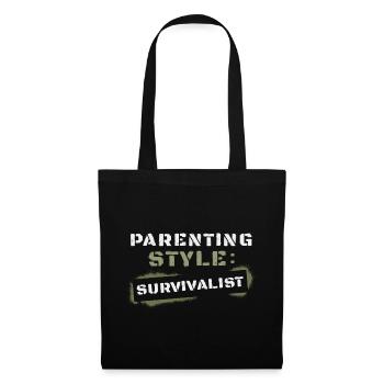 Parenting Style Survivalist - Stoffbeutel - Schwarz - Vorne