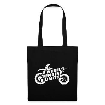 2 Wheels 1 Enginee 0 Limits Dirt Biker Motorcycle - Stoffbeutel - Schwarz - Vorne