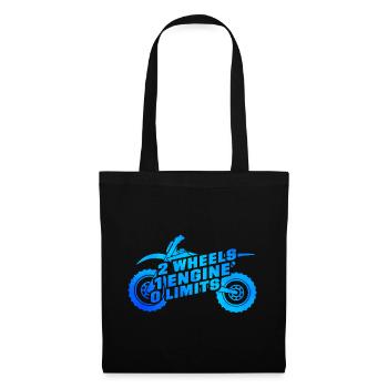 2 Wheels 1 Enginee 0 Limits Dirt Biker Motorcycle - Stoffbeutel - Schwarz - Vorne