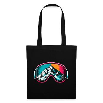 Ski Goggles Skier Skiing Winter Sports Skis - Tote Bag - black - Front