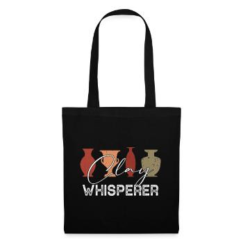 Clay Whisperer Funny Ceramic Artist Sculptor - Tote Bag - black - Front