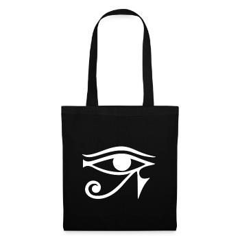 Œil de l’Egypte de magie de Horus Symbole porte-bonheur - Sac en tissu - noir - Devant