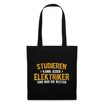 Elektriker Elektrik - Stoffbeutel - Schwarz - Vorne