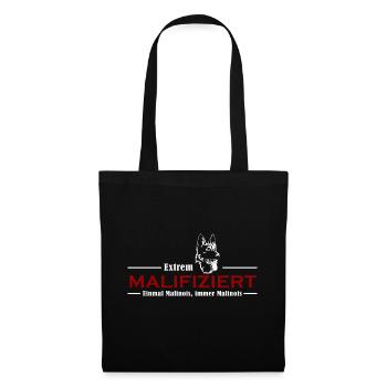 Einmal Malinois Immer Malinois Malifiziert IGP - Stoffbeutel - Schwarz - Vorne