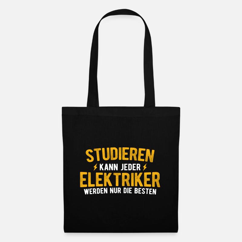Elektriker Strom Elektrik - Stoffbeutel - Schwarz