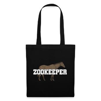 Retro Graphic Animal Keeper Zoo Keeper Animal Love - Stoffbeutel - Schwarz - Vorne