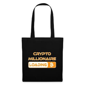 CRYPTO MILLIONNAIRE CHARGEMENT BITCOIN - Sac en tissu - noir - Devant