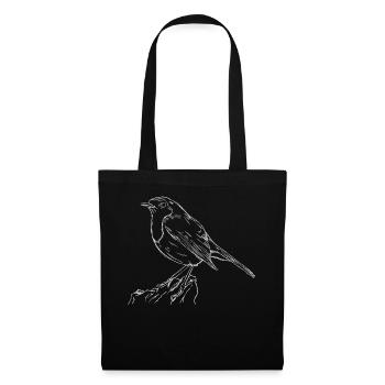 Le Rouge-Gorge Oiseaux chanteurs Protection de la nature - Sac en tissu - noir - Devant