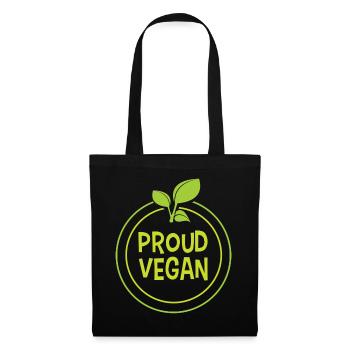 Symbol for proud vegans - Tote Bag - black - Front