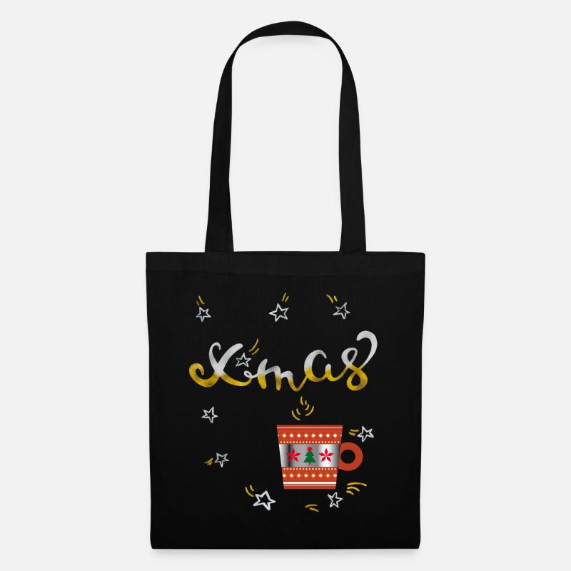 Advent Kaffee - Stoffbeutel - Schwarz