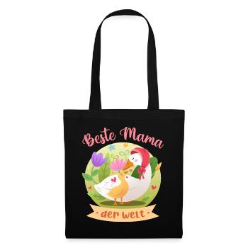Beste Mama der Welt Design für den Muttertag - Stoffbeutel - Schwarz - Vorne