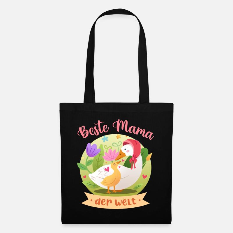 Beste Mama der Welt Design für den Muttertag - Stoffbeutel - Schwarz