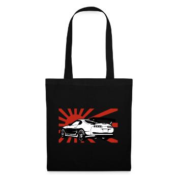 Supra A80 Sonne Geschenk JDM Motorsport Japan Auto - Stoffbeutel - Schwarz - Vorne