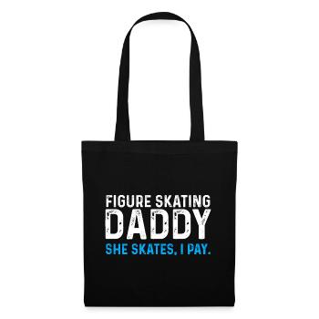Figure Skating Daddy Ice Skater Figure Skater Piro - Stoffbeutel - Schwarz - Vorne