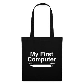 Mon premier ordinateur - Sac en tissu - noir - Devant