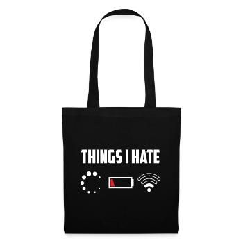 Things I Hate Programmer Coder Coding Developer So - Stoffbeutel - Schwarz - Vorne