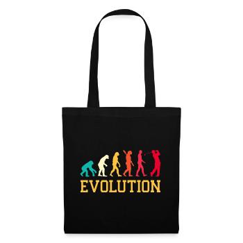 Evolution Graphic Golfer Golf Player Golfing Golf - Stoffbeutel - Schwarz - Vorne