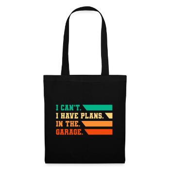 I Can't I Have Plans In The Garage Car Lover Mecha - Tote Bag - black - Front