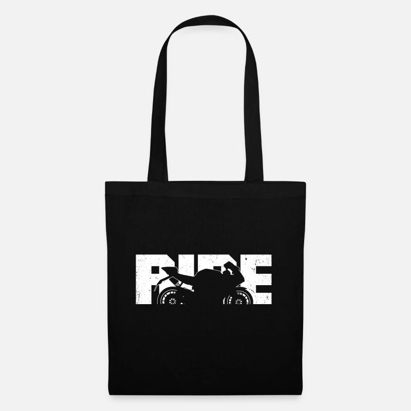 Motorrad Motorradfahrer Bekleidung Motorradfahrer Biker - Stoffbeutel - Schwarz