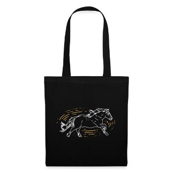Cheval - Sac en tissu - noir - Devant