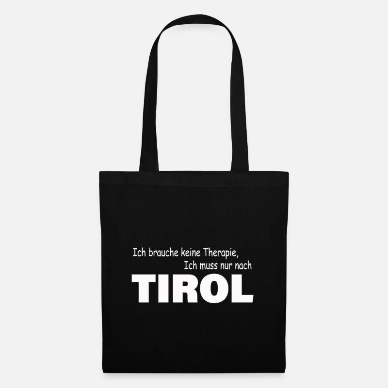 Therapie Tirol - Stoffbeutel - Schwarz