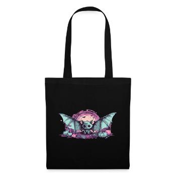 Goth Pastel Kawaii Bat Anime Style - Tote Bag - black - Front
