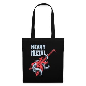 Heavy Metal Gitarre Musik Musiker Rock Roll - Stoffbeutel - Schwarz - Vorne