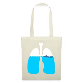 Natation, Nageur, Poumons - Sac en tissu - nature - Devant