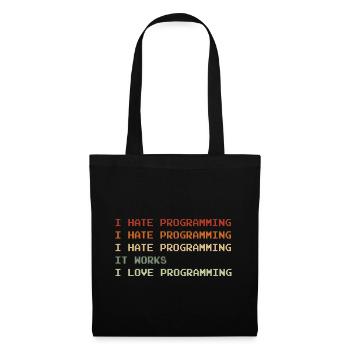 Things I Hate Programming Coder Coding Developer S - Stoffbeutel - Schwarz - Vorne