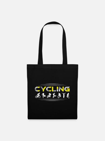 Cycling, Road Bike, Cycling, Cool design - Tote Bag - black