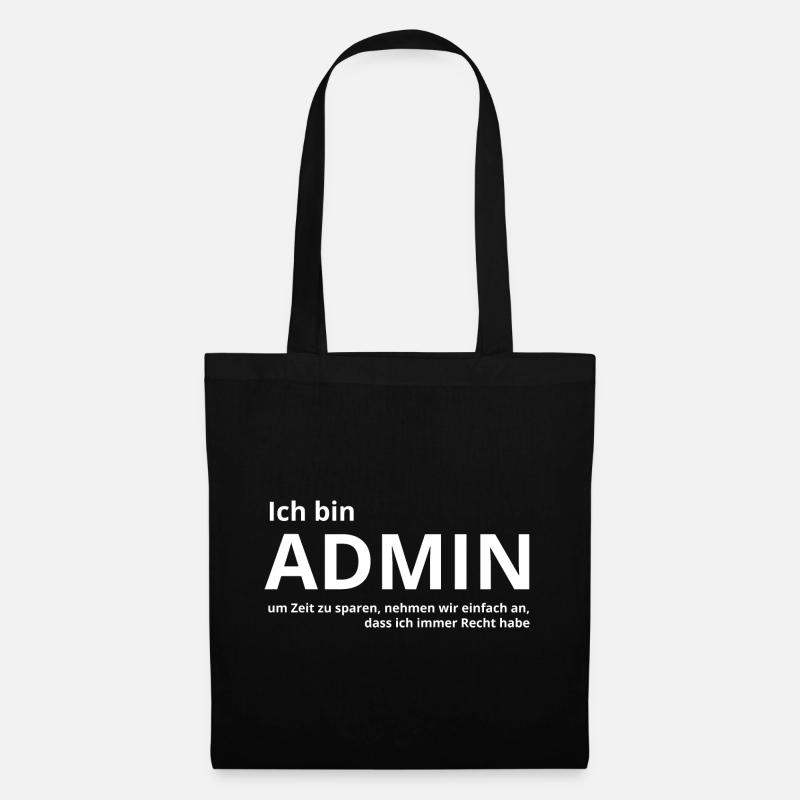 Administrator Admin - Stoffbeutel - Schwarz